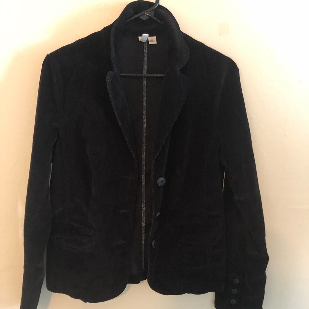 🌂St. John’s Bay Black Corduroy Blazer Sz. M